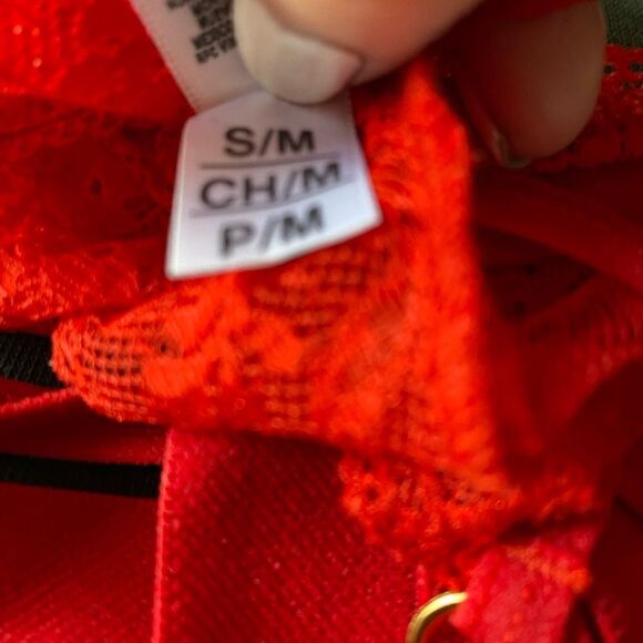 Mapale Red Lace Bodysuit Size Small Medium - Picture 5 of 5